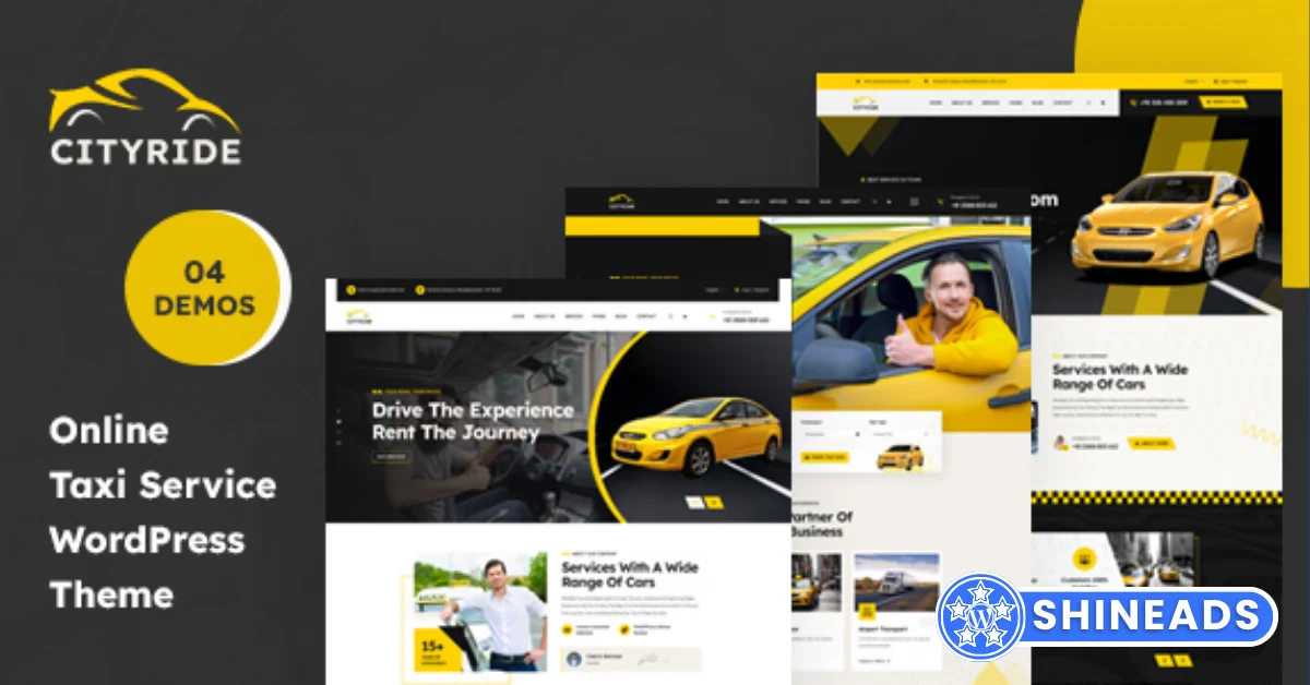 Cityride – Online Taxi Service WordPress Theme  Free Download v1.0.0