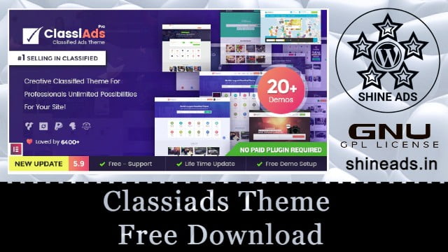 Classiads Theme Free Download v6.2.2
