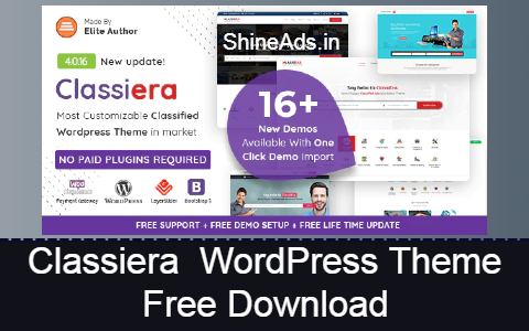 Classiera – Classified Ads WordPress Theme Free Download v4.0.37