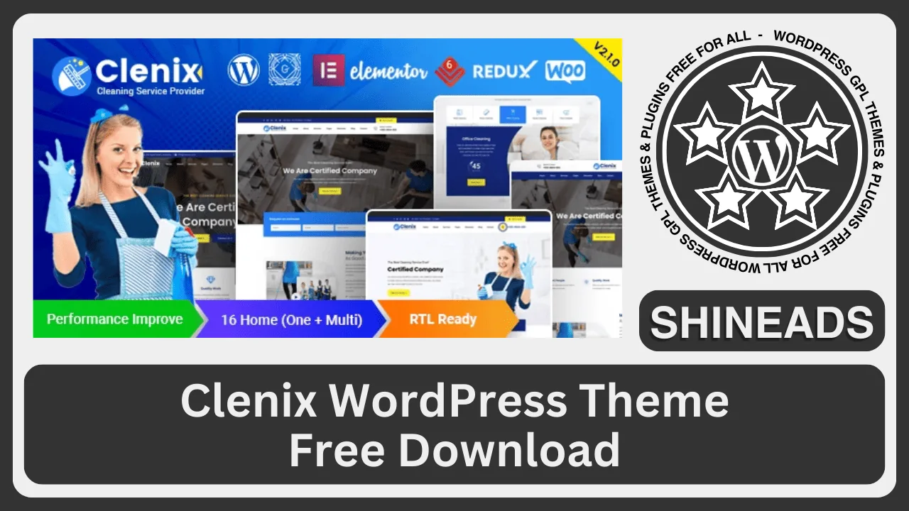 Clenix WordPress Theme Free Download v3.1.3