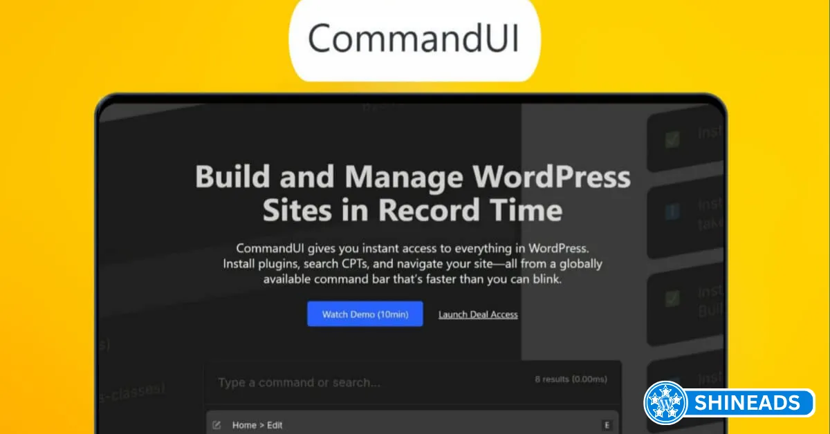 CommandUI – Build and Manage WordPress Sites in Record Time Free Download v1.10.0