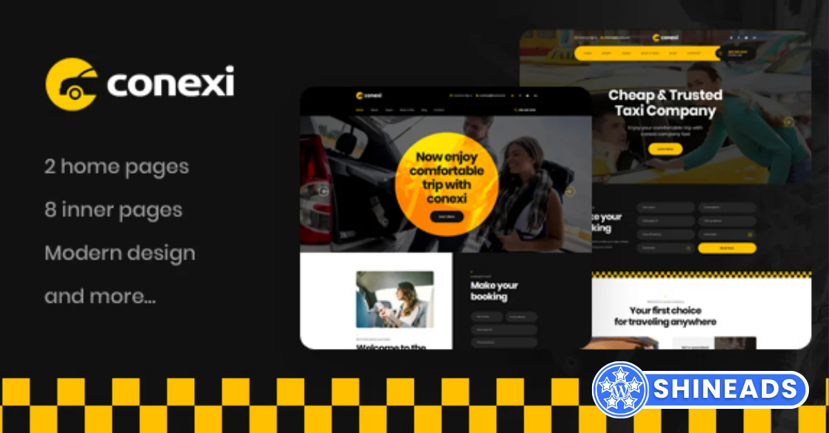 Conexi – Taxi Booking Service WordPress Theme + RTL  Free Download v3.0.0