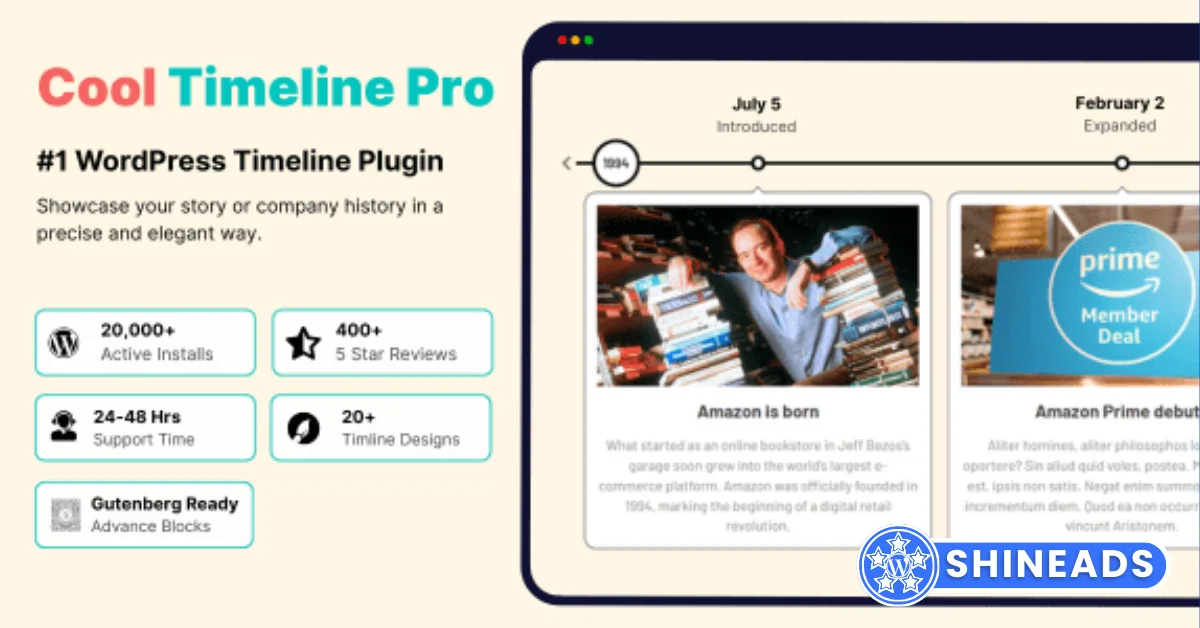 Cool Timeline Timeline Widget Pro | Addon For Elementor Free Download v2.5.3