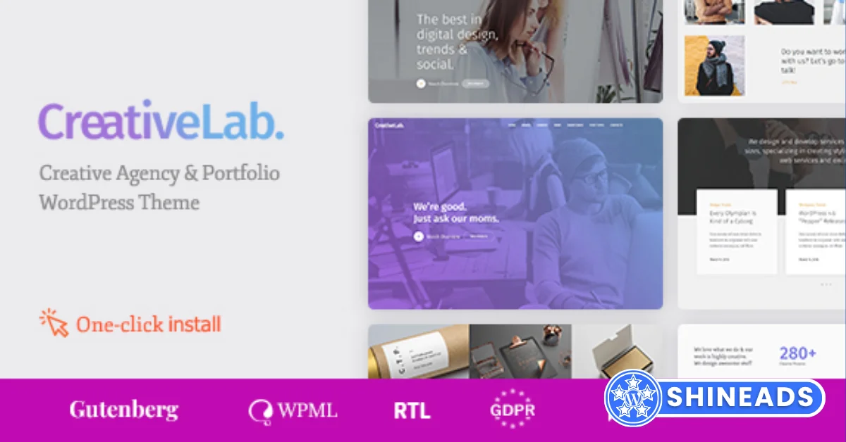 Creative Lab Theme – Studio Portfolio & Design Agency WordPress Theme Free Download v1.3.0