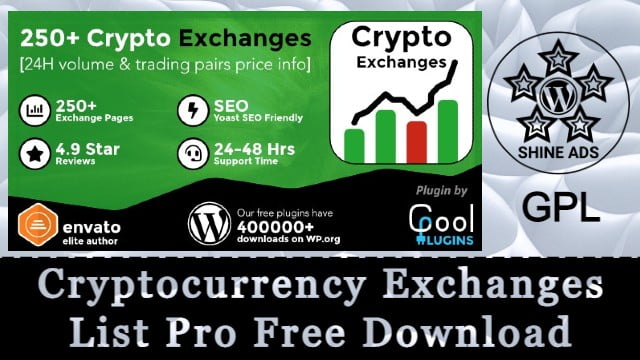 Cryptocurrency Exchanges List Pro Free Download v3.0.1