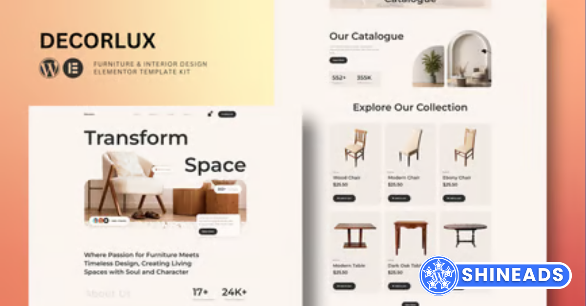 Decorlux – Interior Design Elementor Template Kit Free Download v1.0