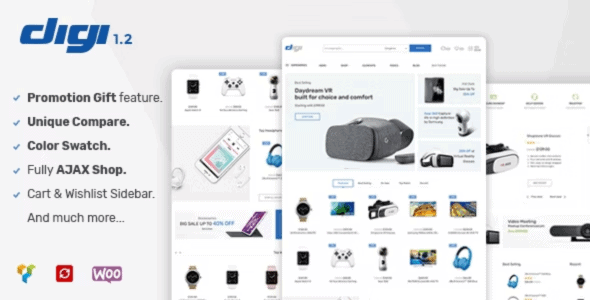 Digi WooCommerce Theme Free Download v1.9.2