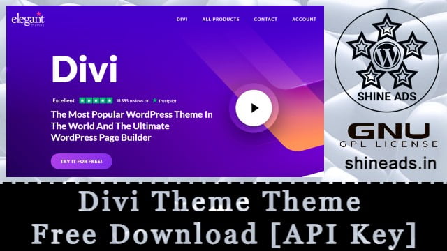 Divi Theme With Divi Theme API Key Free Download v5.7.4