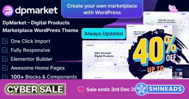DpMarket – Digital Marketplace Multi-Vendor Theme Free Download 1.0.1