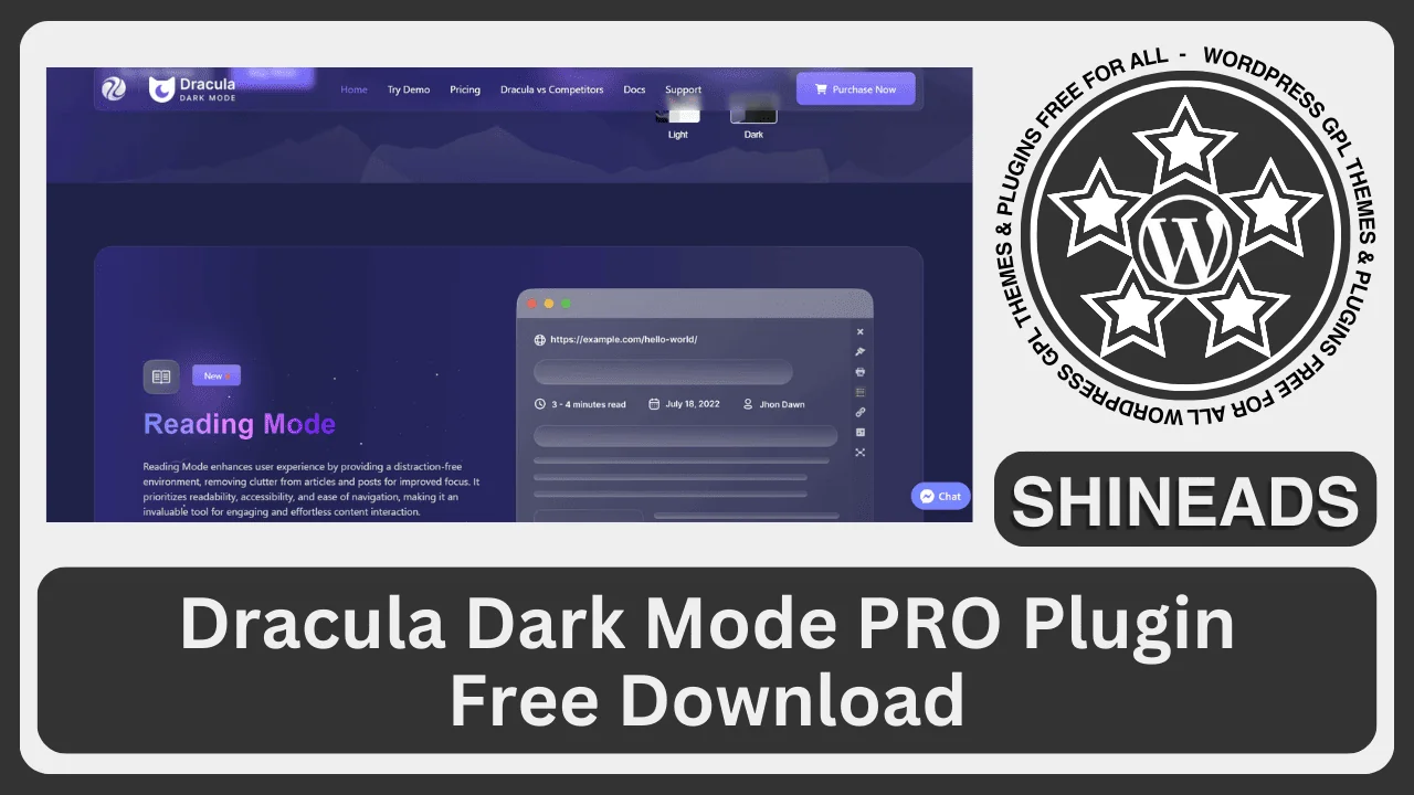 Dracula Dark Mode PRO Plugin   Free Download 1.3.1