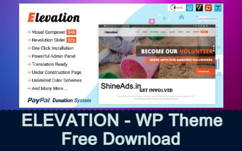ELEVATION – Charity/Nonprofit/Fundraising WP Theme Free Download