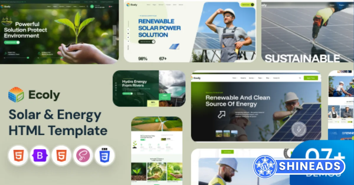 Ecoly – Ecology & Solar Renewable Energy HTML Template  Free Download v1.0.0
