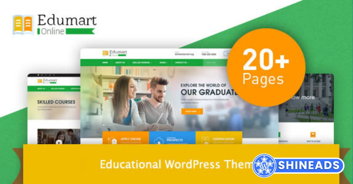 Edumart Theme – Education WordPress Theme Free Download v5.8.5
