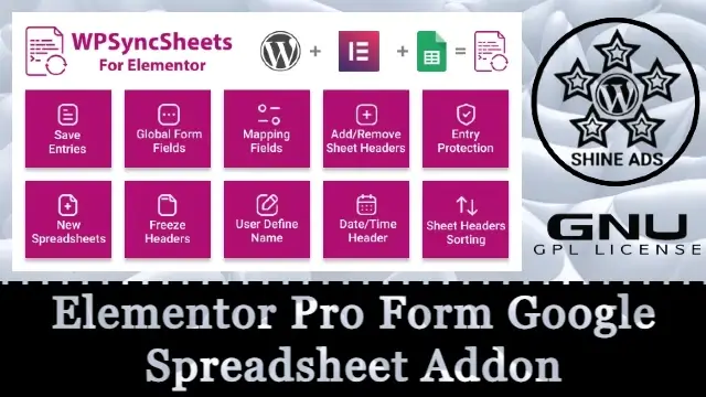 Elementor Pro Form Google Spreadsheet Addon Free Download v4.3