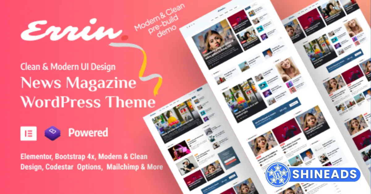 Errin – Personal Blog & Magazine Video Production WordPress Theme Free Download v2.0.3