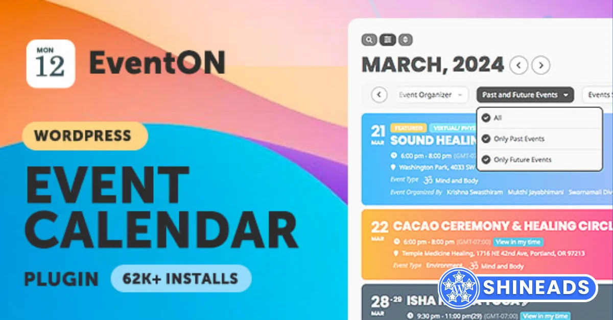 EventON – WordPress Virtual Event Calendar Plugin Free Download v5.0.10