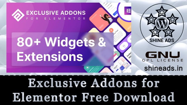 Exclusive Addons for Elementor Free Download v1.5.9.4