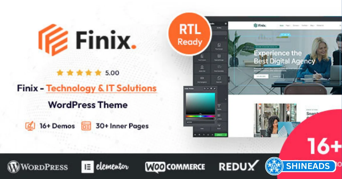 Finix Theme – Technology & IT Solutions WordPress Theme Free Download v4.1