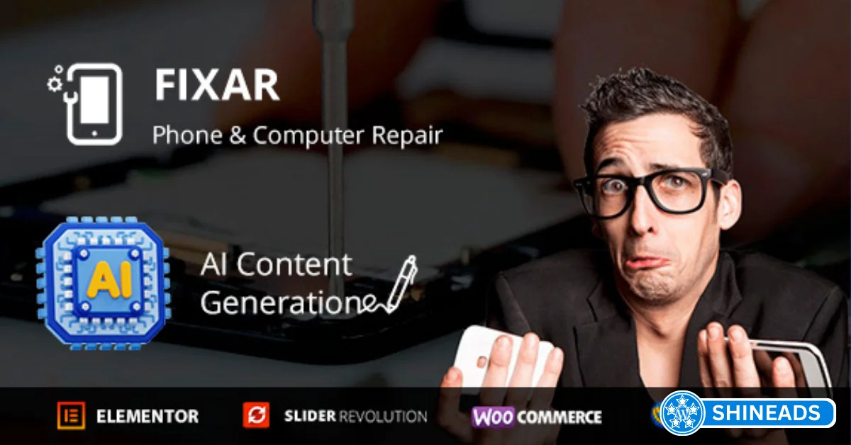 Fixar – Phones & Computer Repair WordPress Theme  Free Download v2.0.0