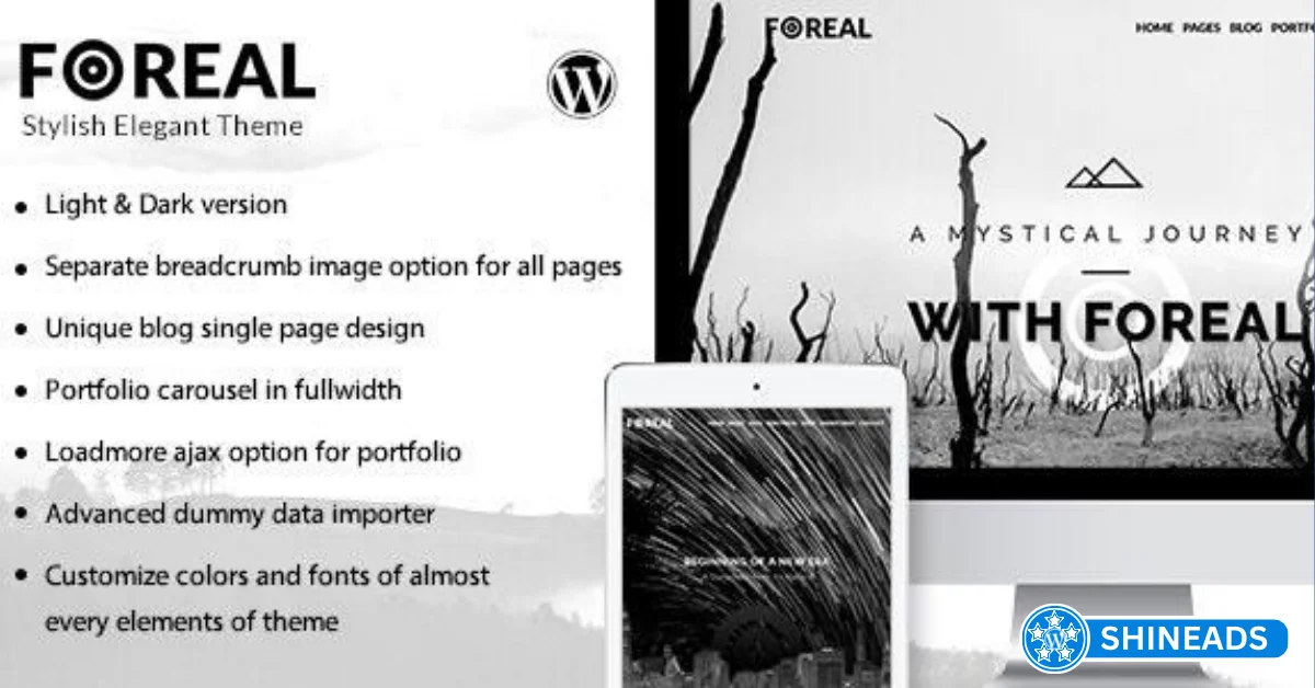 Foreal Theme – Director, Writer WordPress Theme Free Download v3.1