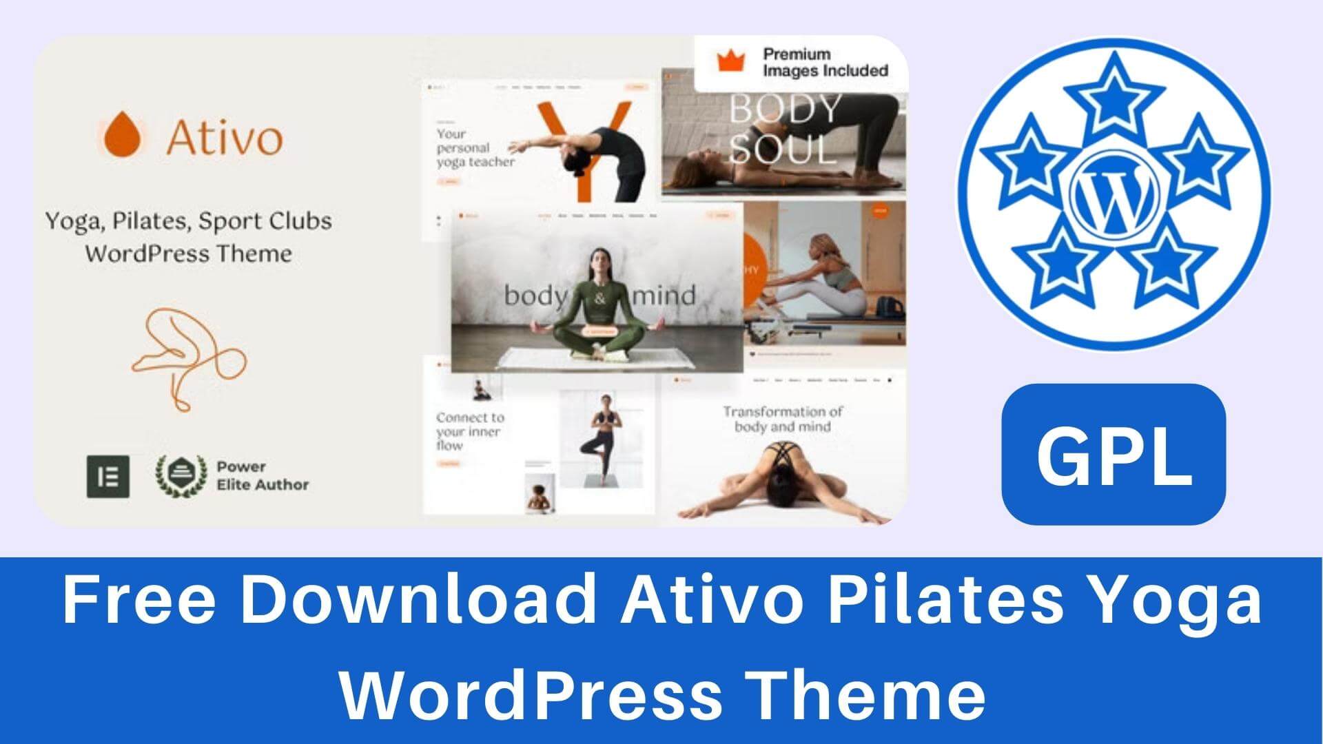 Ativo Pilates Yoga WordPress Theme Free Download v11.3