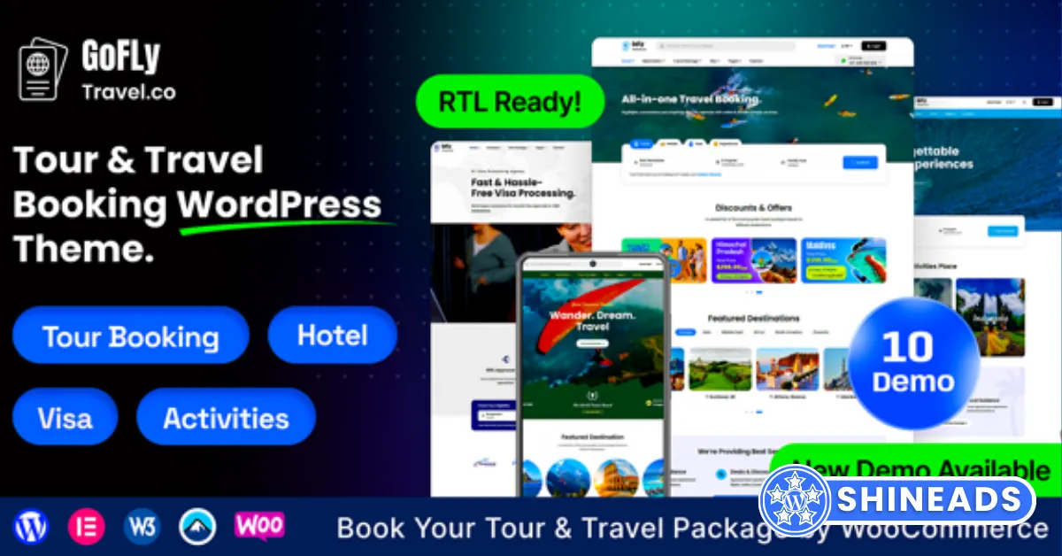 Gofly – Tour Booking and Travel Agency WordPress Theme Free Download v1.3.0