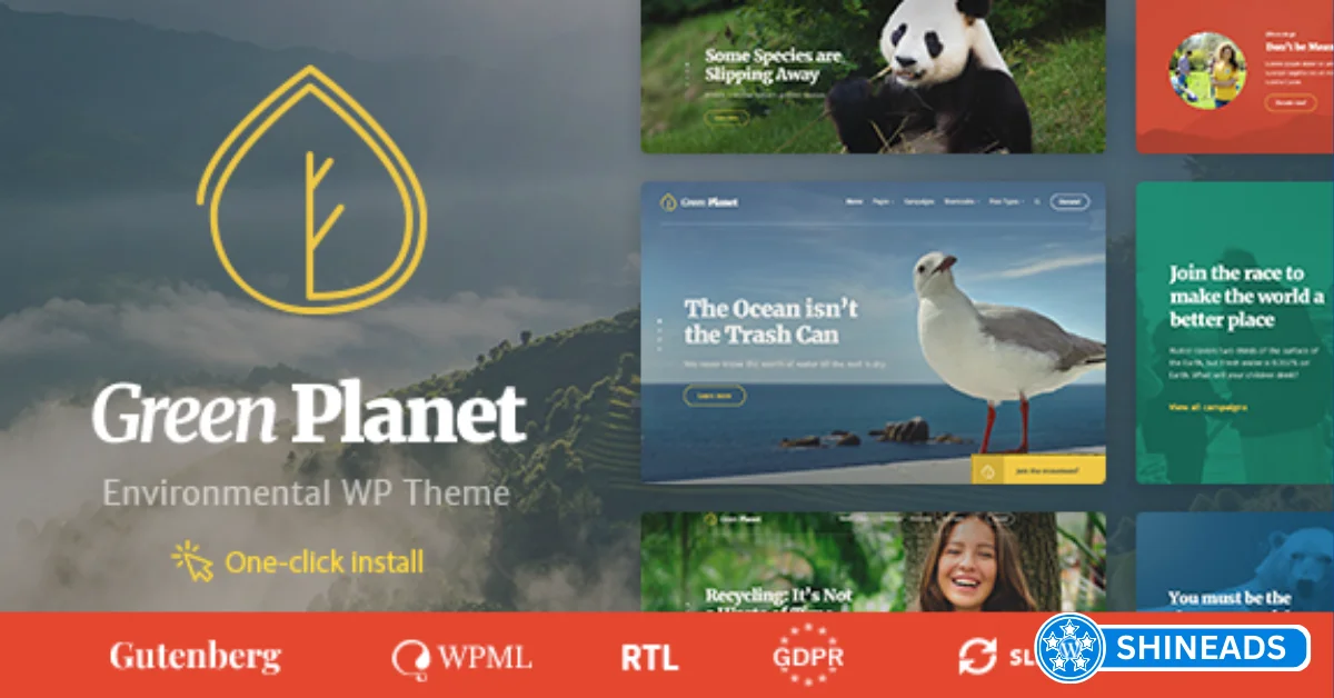 Green Planet Theme – Environmental Non-Profit Organization WordPress Theme Free Download v1.3.1