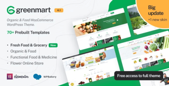 GreenMart Theme Free Download v4.2.15
