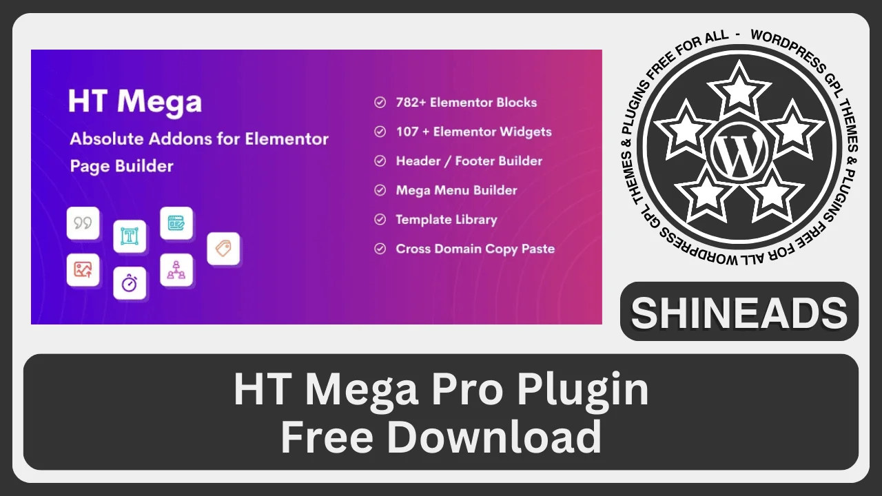 HT Mega Pro Plugin Free Download v2.1.4