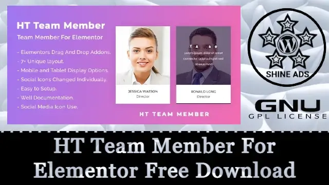 HT Team Member For Elementor Free Download v1.0.5