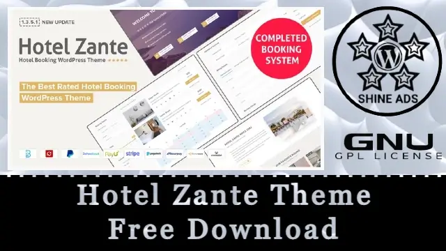 Hotel Zante Theme Free Download v1.3.5.4