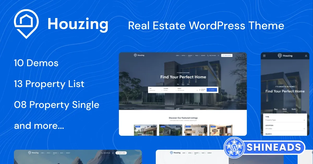 Houzing – Real Estate WordPress Theme Free Download v1.0.0