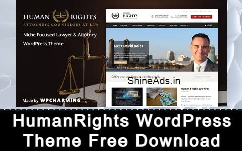 HumanRights – Lawyer and Attorney WordPress Theme Free Download