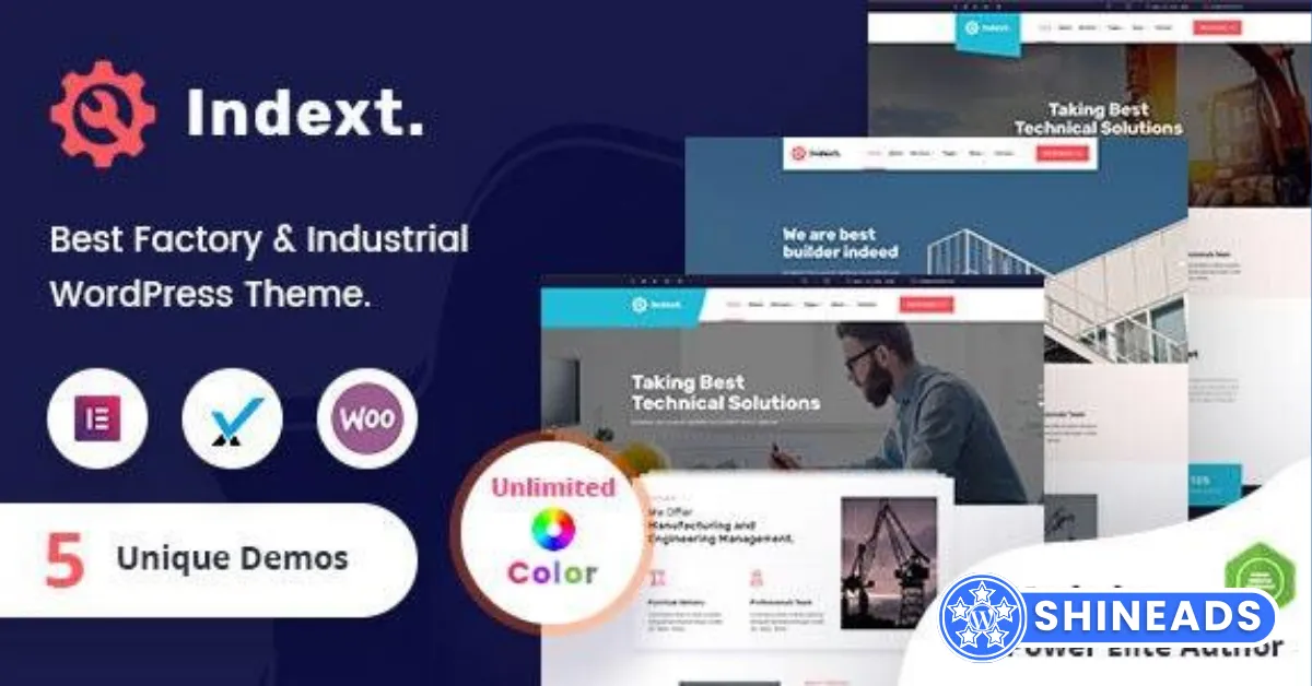 Indext – Industrial Business WordPress Theme + RTL Free Download v2.3