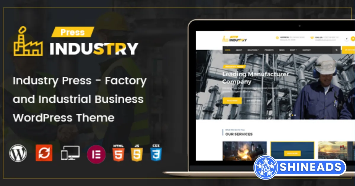 Industry Press – Factory and Industrial Business WordPress Theme Free Download v3.2