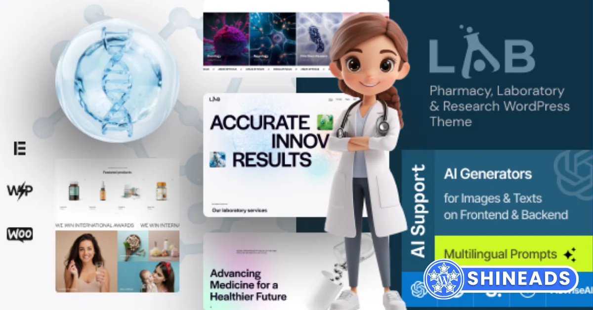 Lab Theme – Pharmacy, Laboratory & Research WordPress Theme Free Download v1.6.0