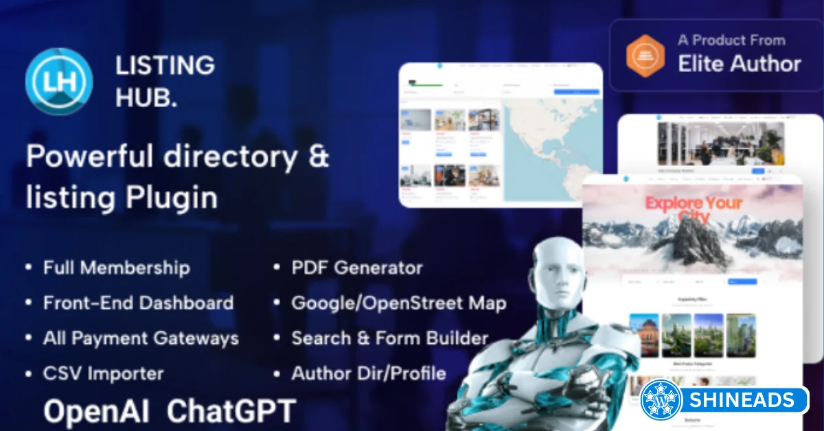 ListingHub Plugin – WordPress Business Directory Listing Plugin Free Download v1.2.9