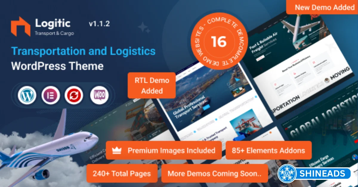 Logtik Theme – WP Logistics, Cargo Transportation Theme Free Download v2.9