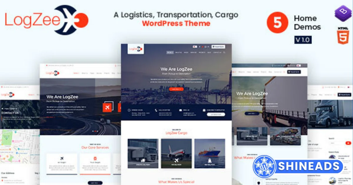 Logzee Theme | Logistics, Transportation, Cargo WordPress Theme Free Download v1.3