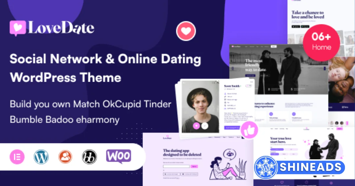 LoveDate Theme – Social Dating Network WordPress Theme Free Download v3.6.5