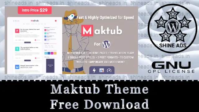 Maktub Theme Free Download v2.0.0