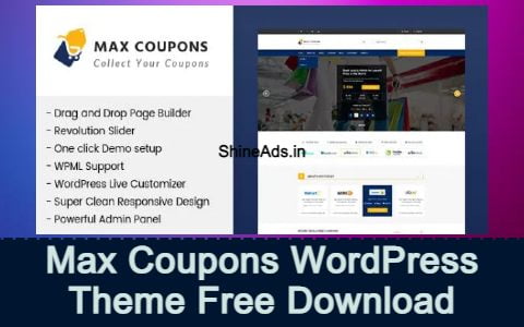 Max Coupons – Couponry & Deals WordPress Theme Free Download