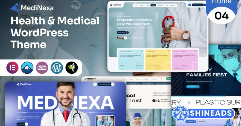 Medinexa – Health & Medical WordPress Theme Free Download 1.0