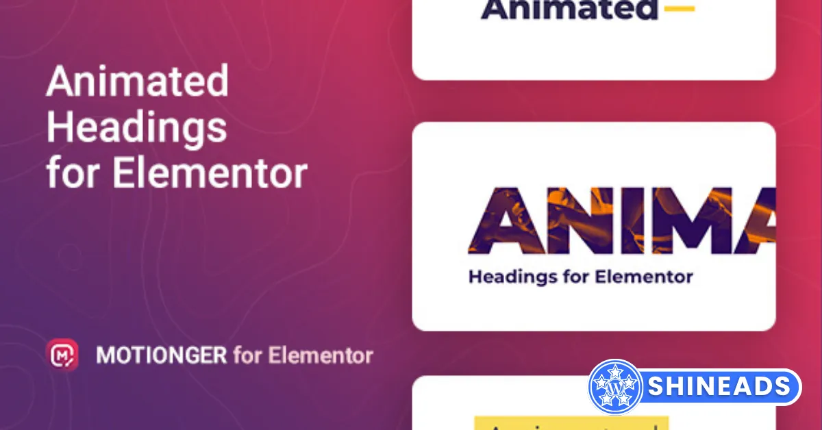 Motionger – Animated Heading for Elementor Free Download v2.0.6