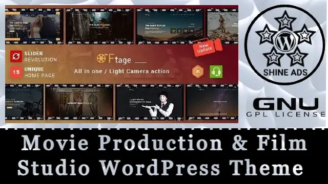 Movie Production & Film Studio WordPress Theme – Ftage Free Download v.3.0.0