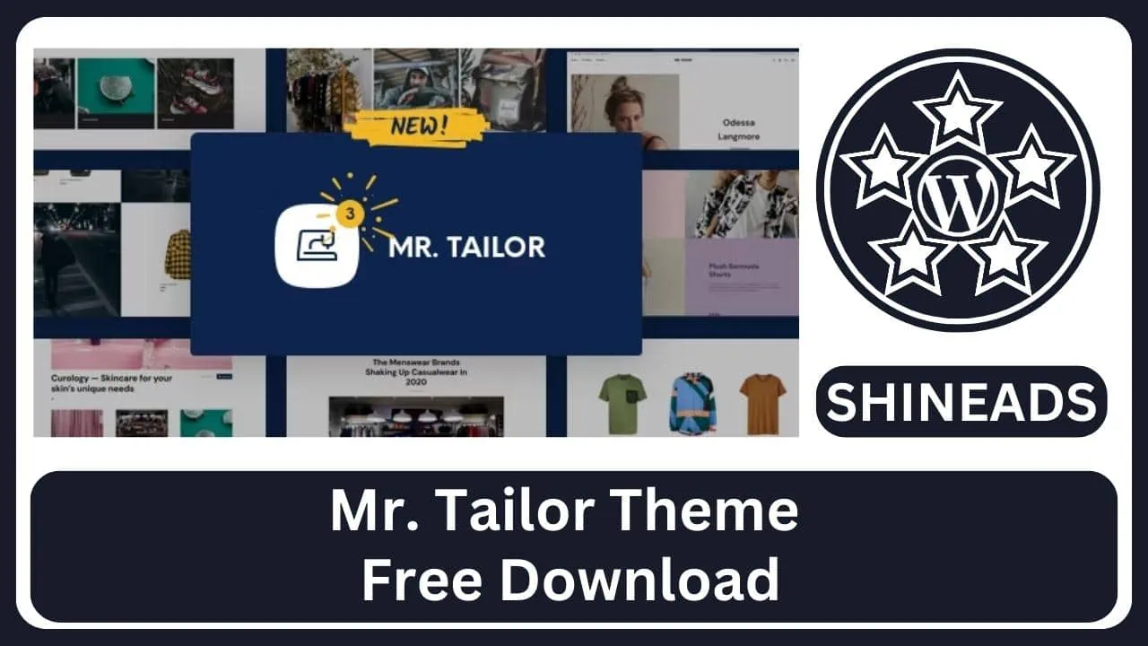 Mr. Tailor Theme Free Download v8.5