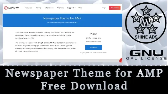 Newspaper Theme for AMP Free Download v2.0.43