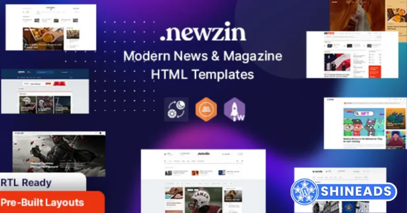 Newzin – Magazine & Newspaper HTML Template Free Download 1.0.0