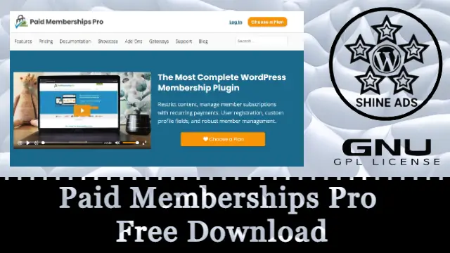 Paid Memberships Pro Free Download v3.7.4