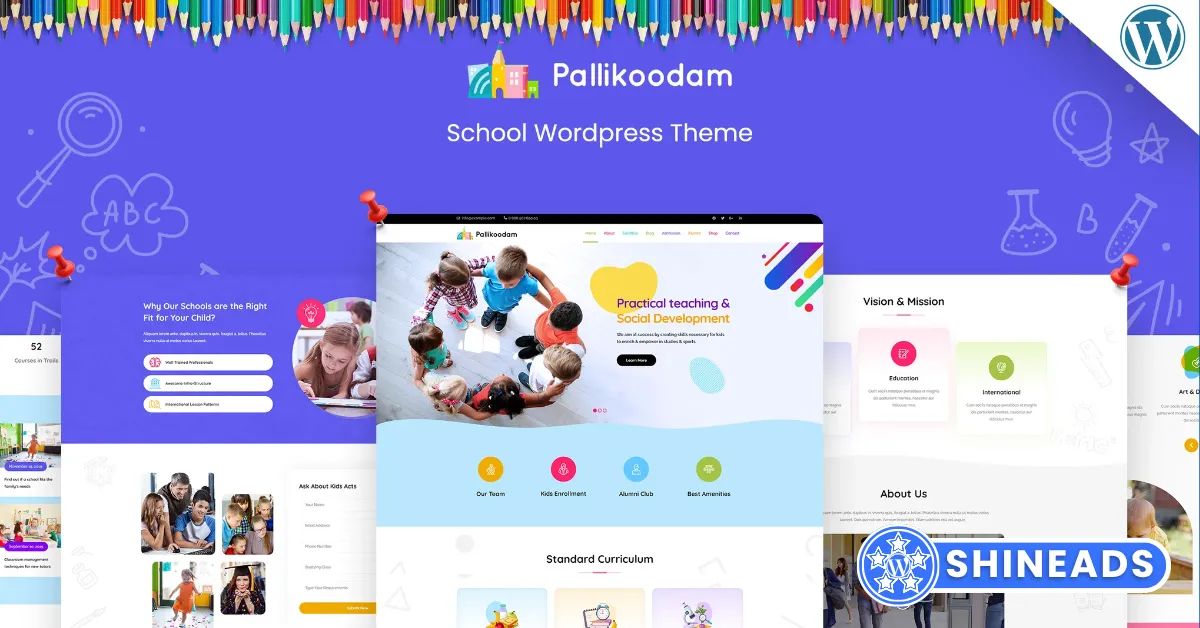 Pallikoodam – School WordPress Theme Free Download v1.0.0